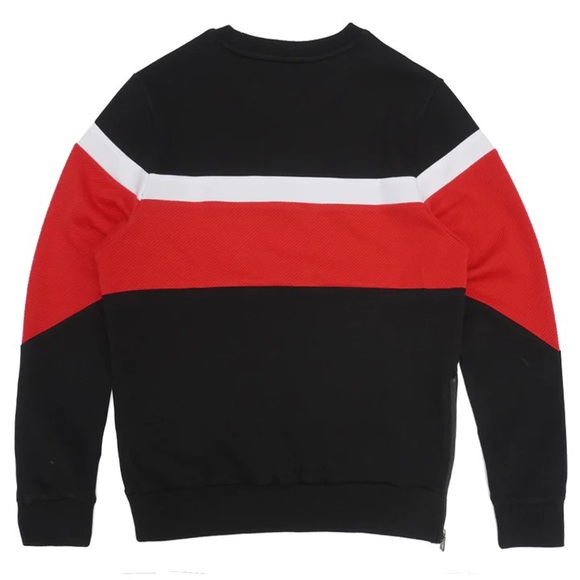 Makobi M4392 MAKOBI MONOGRAM SWEATER - BLACK/RED - Picture 2 of 2